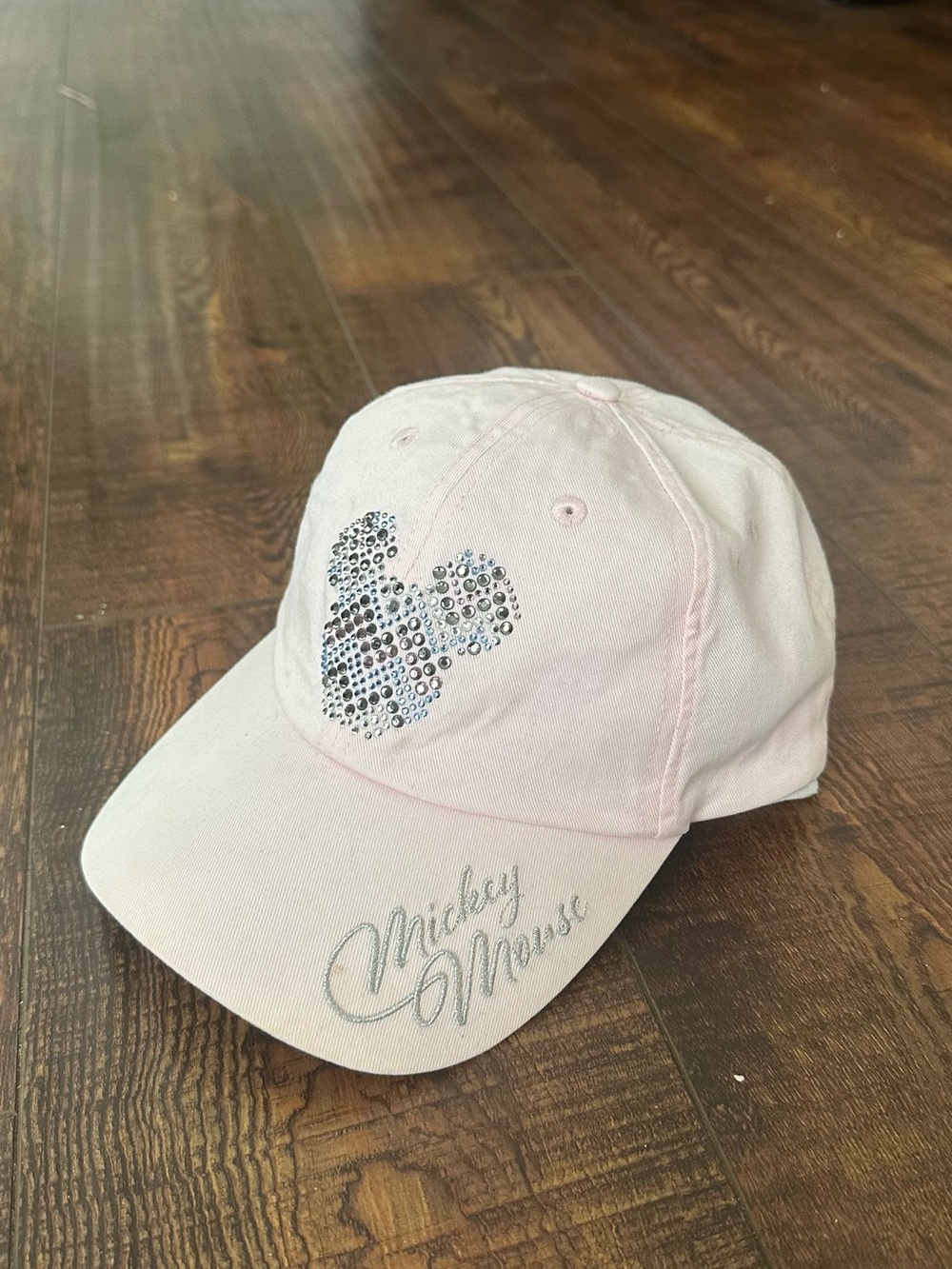 Disney Light Pink Crystal Mickey Baseball Cap